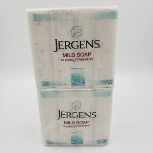 Jergens Mild Soap Cleans & Freshens (4) 4.5 Oz Bars Per Package - Lot of 2*